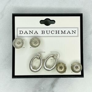 Dana Buchman Set of 3 Post Stud Pierced Earrings
